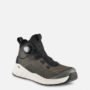Red Wing 4-Inch Safety Toe Hiker Boot Black-TanFleck | TKZOVDG-01