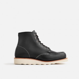 Red Wing 6-Inch Classic Short Boot in Black Boundary Leather | XUBASWZ-81
