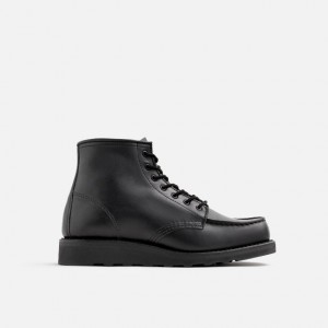 Red Wing 6-Inch Classic Short Boot in Black Boundary Leather | GQCZOLI-09