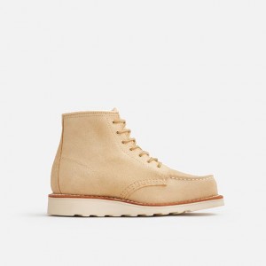Red Wing 6-Inch Classic Short Boot in Cream Abilene Leather | QPDHBOT-59