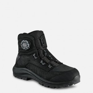 Red Wing 6-inch BOA® Waterproof Safety Toe Boot Black-Tan Fleck | JRHBAFO-34
