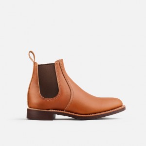 Red Wing 6-inch Chelsea Short Boot in Pecan Boundary Leather | DQEMLWR-01