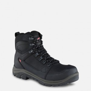 Red Wing 6-inch Side-Zip Waterproof Safety Toe Boot Black-Gray | TCOWXKV-98