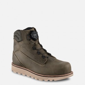 Red Wing 6-inch Waterproof BOA® Safety Toe Boot Tan | NZVKECD-27