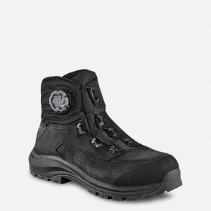 Red Wing 6-inch Waterproof, CSA Safety Toe Boot Black-Tan Fleck | XURTSAC-79