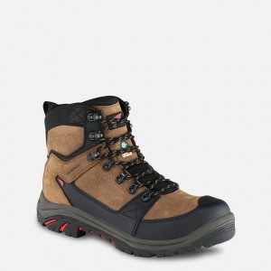 Red Wing 6-inch Waterproof CSA Safety Toe Boot Black-Red | BMYJVOW-72