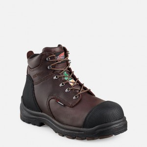 Red Wing 6-inch Waterproof CSA Safety Toe Boot Black-Brown | HSXDEOU-51