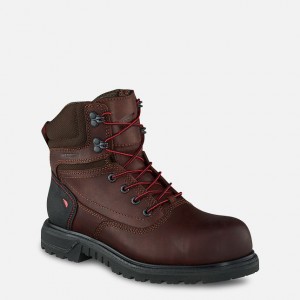 Red Wing 6-inch Waterproof Safety Toe Boot Black-Gray | NGJMBPH-21