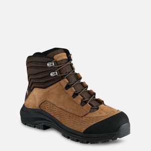 Red Wing 6-inch Waterproof Safety Toe Boot Black-Tan Fleck | VIWCBEA-19