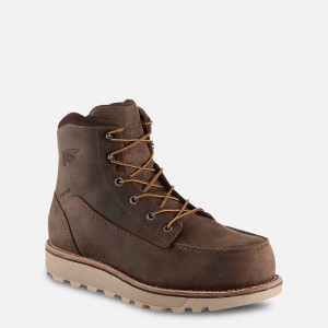 Red Wing 6-inch Waterproof Safety Toe Boot Tan | CPVNXWQ-49