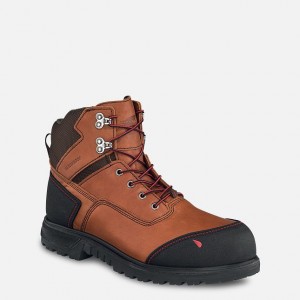 Red Wing 6-inch Waterproof Safety Toe Boot Black-Gray | MZRPECI-83