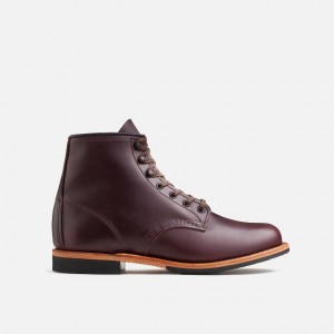 Red Wing 6-inch boot in Black Cherry Excalibur Leather | NYJTRDE-76