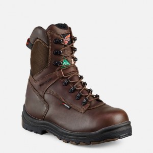 Red Wing 8-inch Insulated, Waterproof CSA Safety Toe Boot Black-Brown | CLBJUOI-87