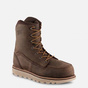Red Wing 8-inch Waterproof Safety Toe Boot Tan | WTNUGDZ-09