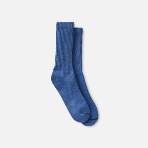 Red Wing Cotton Blend Ragg Crew Boot Socks in Over Dyed Navy/Blue Cotton Blend | AHGDPFY-49