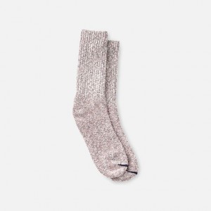 Red Wing Cotton Blend Ragg Crew Socks in Hot Burgundy/Navy/White Cotton Blend | UPRVABO-68