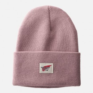 Red Wing Cuffed Beanie Hat in Pale Rose | HXTSVFP-05