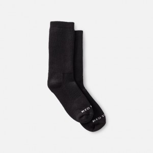 Red Wing Cushion Crew Socks in Black Cotton Blend | PBCIWZM-41