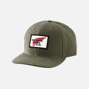 Red Wing Embroidered Logo Ball Cap in Green | RPHGJKZ-30