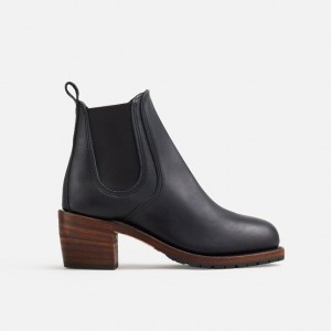 Red Wing Heeled Boot in Black Boundary Leather | OIXUZKH-53