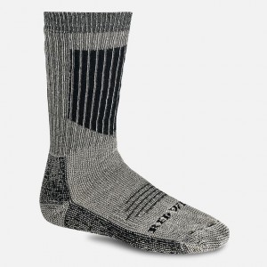 Red Wing Merino Wool Blend Mid-Calf sock in Black | LPCRZAW-10