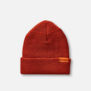 Red Wing Merino Wool Knit Hat in Rust | XVAGIBO-20