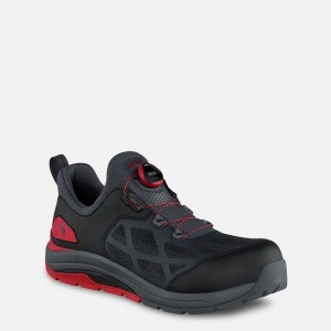 Red Wing Safety Toe Athletic Work Shoe Charcoal-Red | UVZAHJQ-52