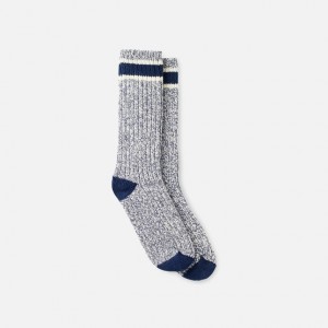Red Wing Wool Blend Ragg Crew Socks in Slate/Navy Wool Blend | JQIHZTM-97